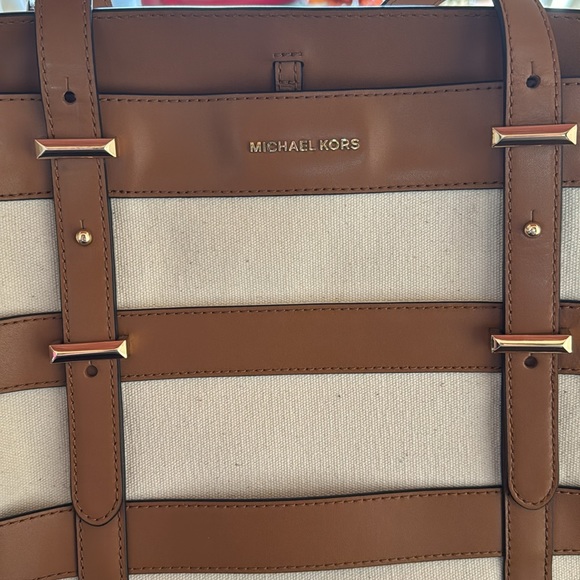 MICHAEL Michael Kors Leather and Canvas Tote - Picture 2 of 5